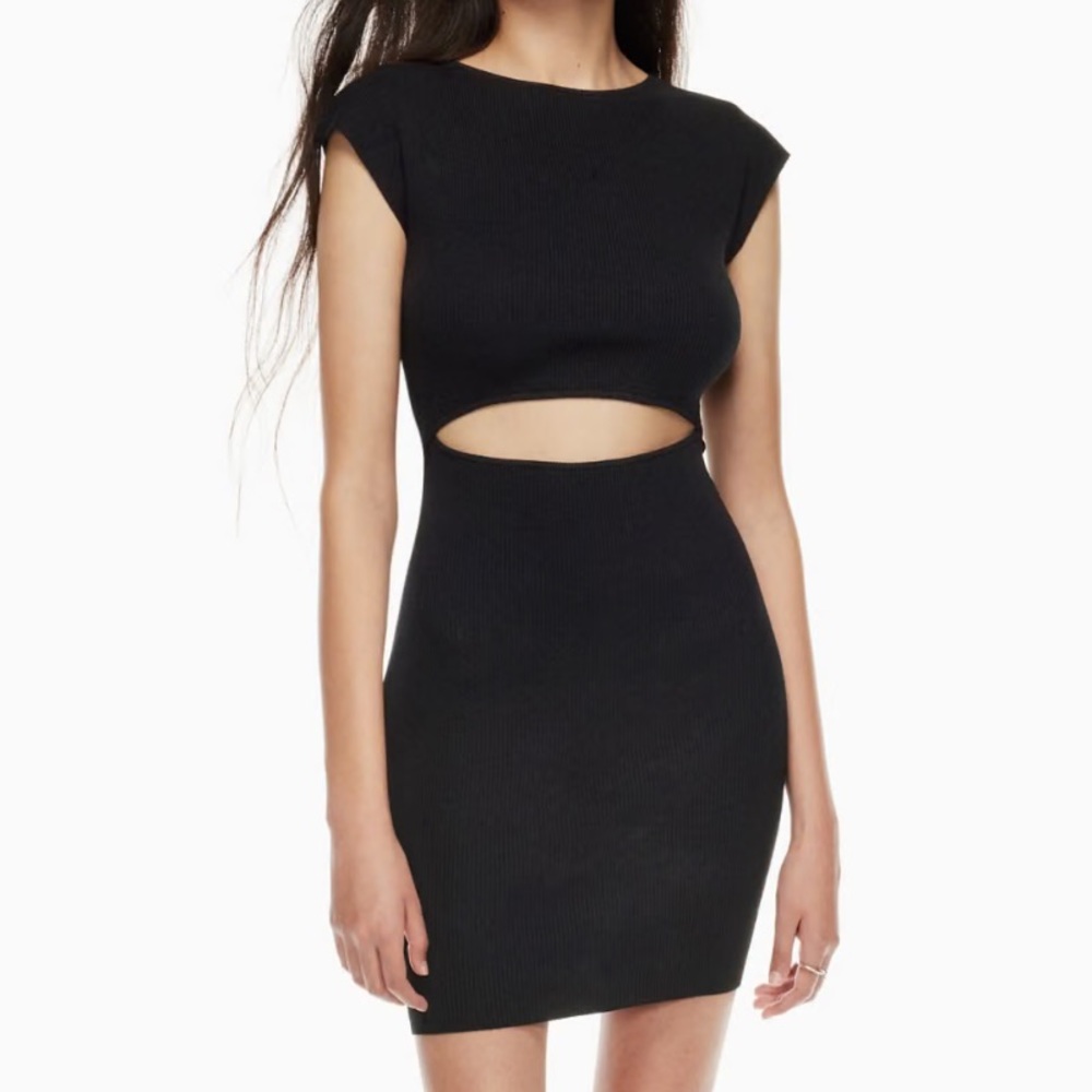 Aritzia Cut-Out Knit Mini Dress